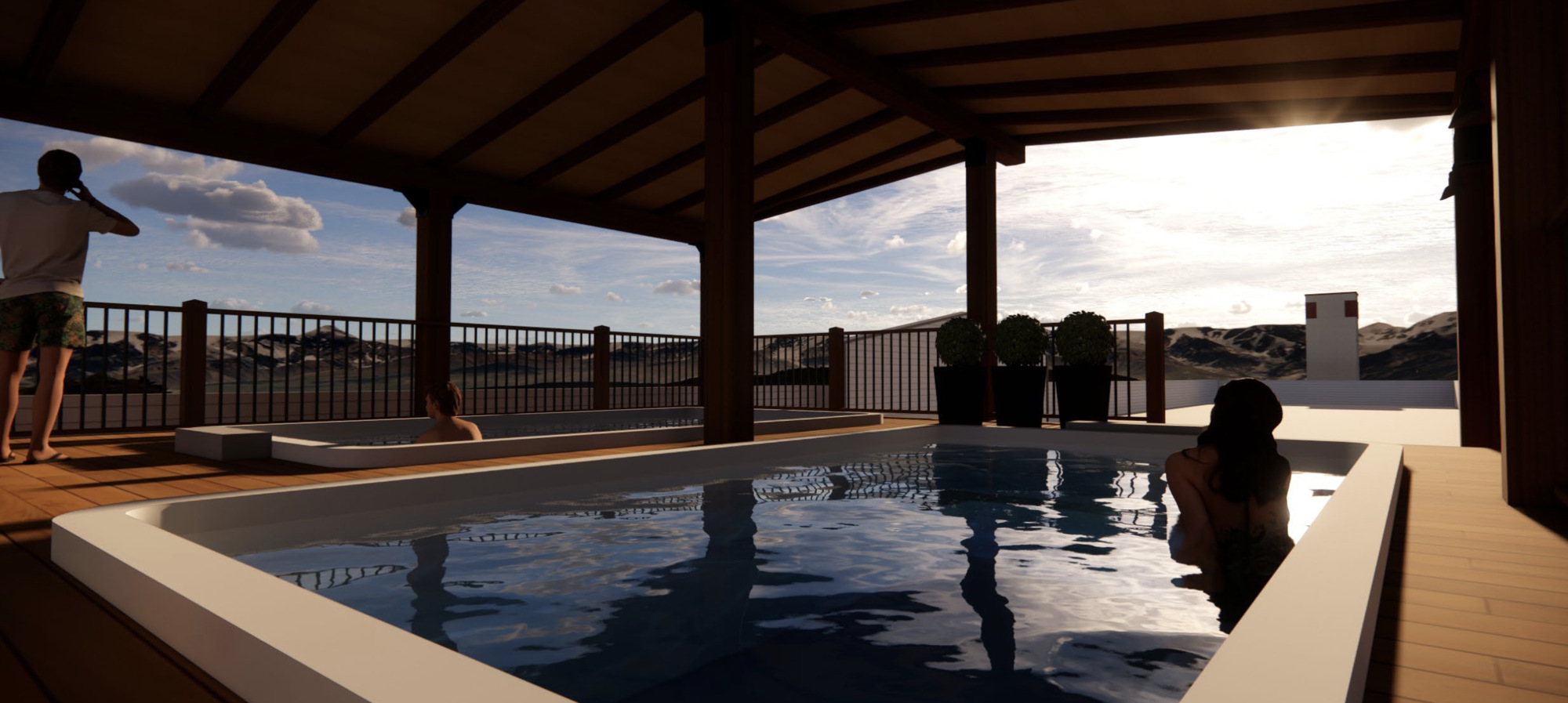 Roof Top Hot Tubs Basecamp Suites Revelstoke